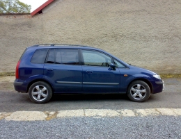 Mazda Premacy instalace protislunecni autofolie Llumar AT70,35,15