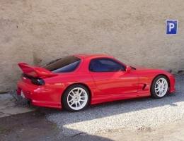 Mazda RX-7 instalace protislunecni autofolie Llumar AT35