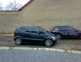 Mercedes Benz A instalace protislunecni autofolie Llumar AT35