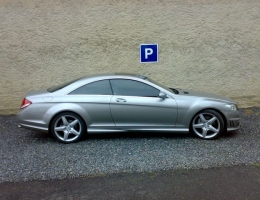 Mercedes Benz CL500 instalace protislunecni autofolie Llumar AT35CH